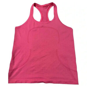 Lululemon Swiftly Tech  Tank Top 2.0 Waist Length Size 10 Lip Gloss Pink